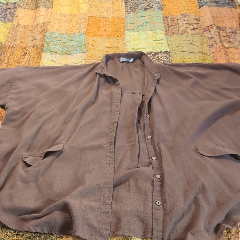 Brown Button-Up Shirt